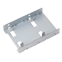 Silverstone 3.5" to 2x 2.5" Bay Converter for SSD/HDD - Silver