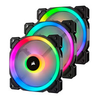 3 Pack Corsair LL120 RGB 120mm Dual Light Loop + Lighting Node PRO Pack