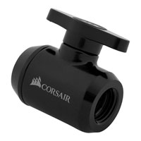 Corsair Hydro X XF Black Brass G1/4" Ball Valve Fitting