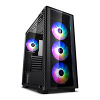 DEEPCOOL MATREXX 50 ADD-RGB 4F Black Mid Tower Tempered Glass PC Gaming Case with 4x ARGB Fans