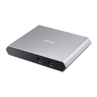 ATEN 2-Port USB-C Gen 1 Dock Switch with Power Pass-Through