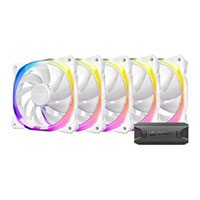 Antec Fusion 120mm ARGB Fan White 5 Pack with Controller