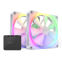 NZXT F140 RGB 140mm PWM High Airflow Fan Twin Pack - White