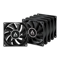 Arctic F8 PWM PST Black Static Pressure 80mm Fan Value Pack (5 pcs)