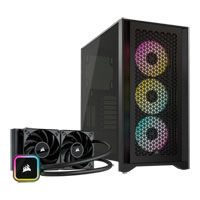 Corsair 4000D RGB Airflow Chassis + Corsair H100i RGB ELITE AIO Bundle