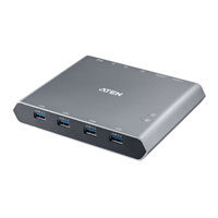 ATEN 2-Port 4K DisplayPort USB-C KVM Dock Switch with Power Pass-Through