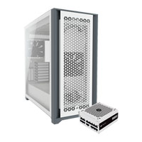 Corsair 5000D Airflow White Chassis + Corsair RM850 White PSU Bundle