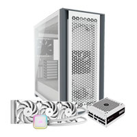 Corsair 5000D Airflow White + RM8550 White PSU + Corsair iCUE H150i RGB ELITE White AIO Bundle