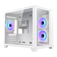 Vida Akira White Tempered Glass Micro-ATX PC Gaming Case